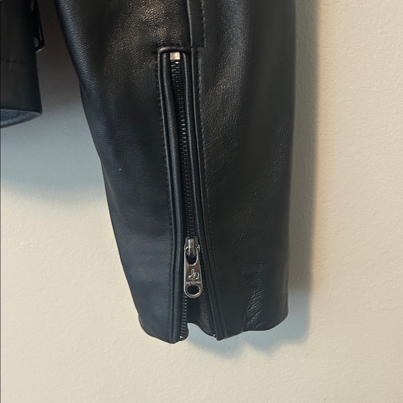Sam Edelman Black Lamb Leather Moto Jacket - Picture 4 of 7